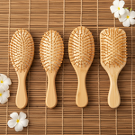 Hair Brush Manufacturer - Wholesale Natural Bamboo Wooden Portable Airbag Massage Comb with Wooden Handle