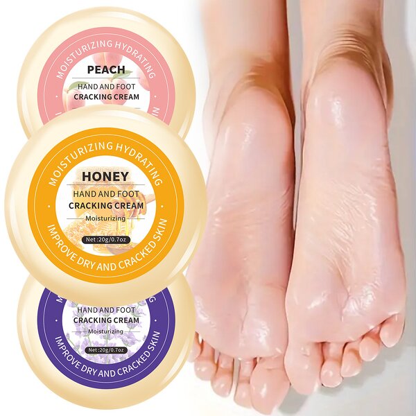 Foot Cream Manufacturer - Wholesale Lavender Honey Dry Cracked Heel Elbow Repair Cream Peach Deep Hydrating Soothes Hand Foot Care