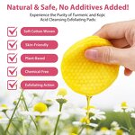 Cleansing Pads Manufacturer - Custom 50Pads Organic Facial Cleanser Turmeric Kojic Acid Cleansing Cotton Pad Brightening Pads