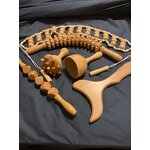 Massage Roller Manufacturer - Hot Selling Neck Back Shoulders Lift Body Sculpting Wooden Wood Therapy Roller Tools Kit