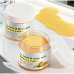 Cleansing Pads Manufacturer - 60Pads Private Label Skincare Facial Exfoliating Cotton Pads Anti-Acne Kojic Acid & Turmeric