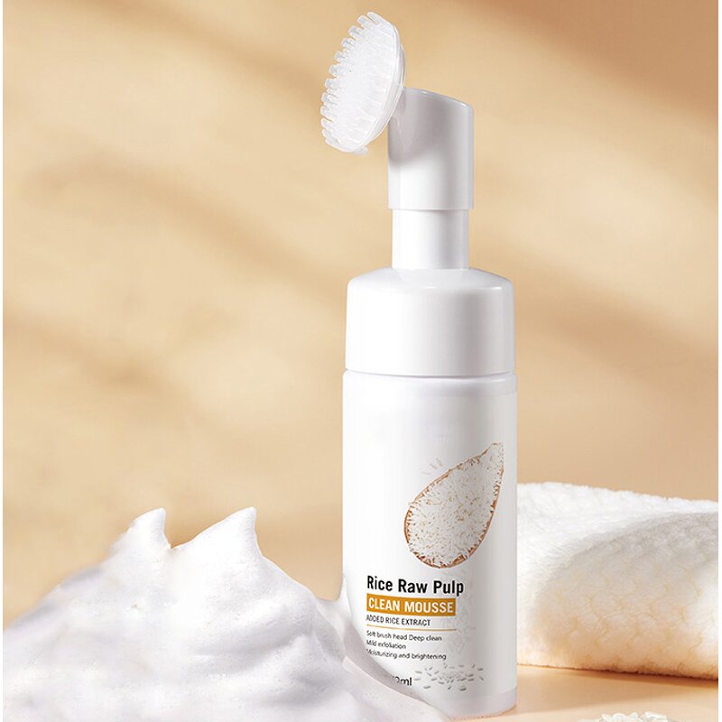 Facial Cleanser Manufacturer - Private Label Organic Gentle Face Wash Rice Cleanser Brightening Face Brush Cleanser