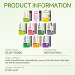 Clay Mask Kit Manufacturer - Private Label Organic Claymask Kit Turmeric Green Tea Pink Rose Avocado Face Mud Clay Mask Travel Pack