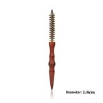 Hair Styling Comb Manufacturer - Private Label Factory Curly Hair Rolling Nylon Bristle Solid Wood Spiral Brush