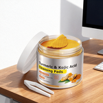 Cleansing Pads Manufacturer - Private Label Facial Care Cotton Pads 60 Count with Turmeric & Kojic Acid Anti-Acne Exfoliating