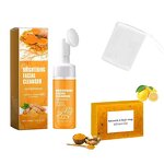 Soap Set Manufacturer - 100% Natural Organic Turmeric Soap Cleanser Set Whitening Anti Acne Oil Control Brightening Skincare Set