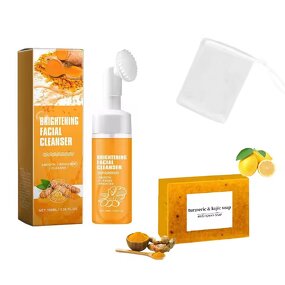 Soap Set Manufacturer - 100% Natural Organic Turmeric Soap Cleanser Set Whitening Anti Acne Oil Control Brightening Skincare Set