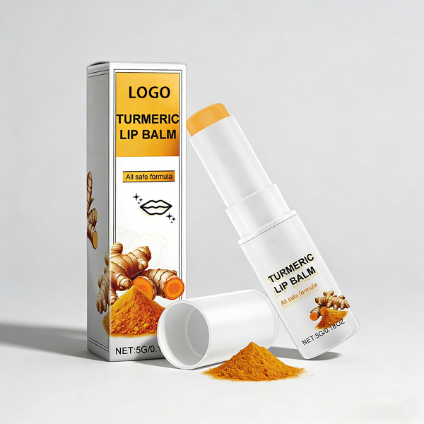 Lip Balm Manufacturer - 2026 New Arrived Turmeric Organic Vegan Lip Balm Beeswax Vitamin E Moisturizing Lip Care