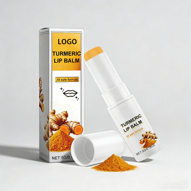 Lip Balm Manufacturer - 2026 New Arrived Turmeric Organic Vegan Lip Balm Beeswax Vitamin E Moisturizing Lip Care