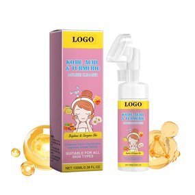 Facial Cleanser Manufacturer - Custom Logo Whitening Deep Cleaning Organic Turmeric Kojic Acid Cleanser