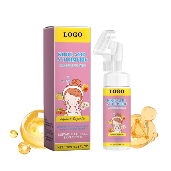 Facial Cleanser Manufacturer - Custom Logo Whitening Deep Cleaning Organic Turmeric Kojic Acid Cleanser