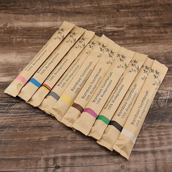 Bamboo Toothbrush Manufacturer - OEM Wholesale 100% Eco Friendly Biodegradable Color Brush Kids Adult Disposable Soft Bamboo Toothbrush