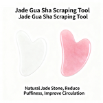 Facial Massage Tool Manufacturer - Custom logo Wholesale Natural Crystal Facial Jade Roller Gua Sha Pink White Gemstone Tool