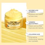 Clay Mask Manufacturer - Private Label Vitamin C & Turmeric Clay Face Mask Whitening Moisturizing Blackhead Mud Mask With Brush