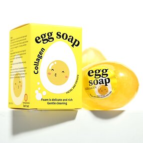 Bath Soap Manufacturer - Wholesale Whitening Skin Deep Cleaning Dirt Handmade Egg Soap Body Collagen Cleaning Acne Repair Facial Soap