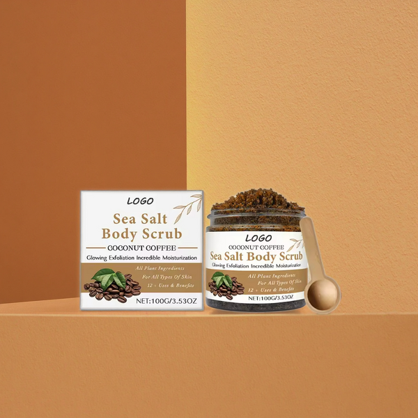 Body Scrub Manufacturer - Private Label Face and Body Skin Lightening Brightening Whitening Deep Cleansing Exfoliating Coffee Sea Salt