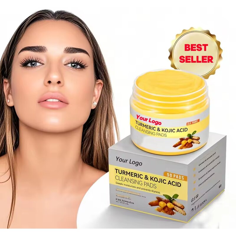 Cleansing Pads Manufacturer - Customization Package Deep Cleansing Suit All Skin Types No Allergy Brightening Turmeric Kojic Acid Pads