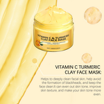 Clay Mask Manufacturer - Customized 120Ml Whitening Facial Moisturizing Turmeric Vitamin C Clay Blackhead Mud Mask With Brush