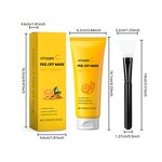 Facial Mask Manufacturer - Private Label Cleansing Anti Acne Skin Brighten Vitamin C Turmeric Facial Mask With Brush