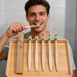 Bamboo Toothbrush Manufacturer - Custom Logo 100% Organic Extra Soft Eco Friendly Portable Recyclable Natural Wood Bamboo Toothbrush