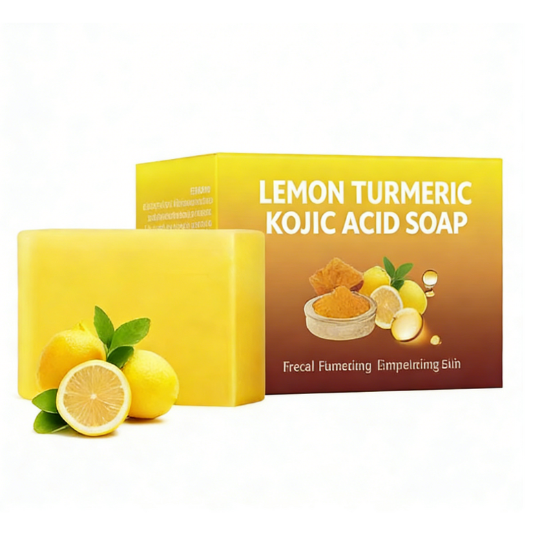 Bath Soap Manufacturer - Wholesale Natural Turmeric Lemon Vegan Anti-Acne Whitening Handmade 100g Soap