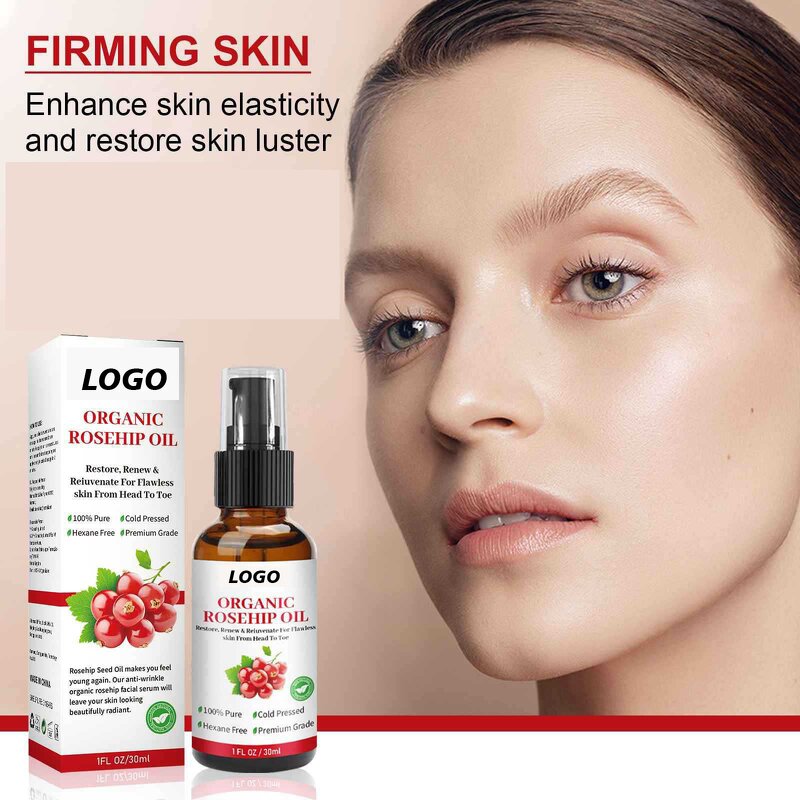 Face Serum Manufacturer - New Arrival Private Label Organic Rose Hip Seed Oil Skin Care Facial Serum Hydrating Moisturizing Rose Oil Serum