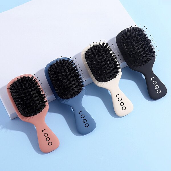 Scalp Massage Comb Manufacturer - Custom Mini Portable Air Cushion Boar Bristle Hair Brush