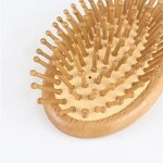 Hair Brush Manufacturer - Eco Friendly Natural Bamboo Small Air Bag Comb Round Wood Pins Anti Static Without Handle