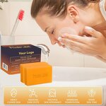 Bath Soap Manufacturer - Custom Logo Organic Natural Facial Dark Spots Remover Anti-Acne Turmeric Handmade Soap