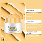 Facial Mask Manufacturer - New Arrived Chinese Whitening Turmeric Organic Brightening Facial Night Clay Mud Mask