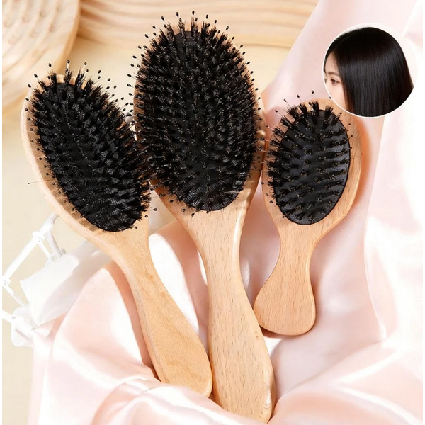 Hair Brush Manufacturer - Wholesale Soft Eco-Friendly Bamboo Wooden Boar Bristle Air Cushion Comb