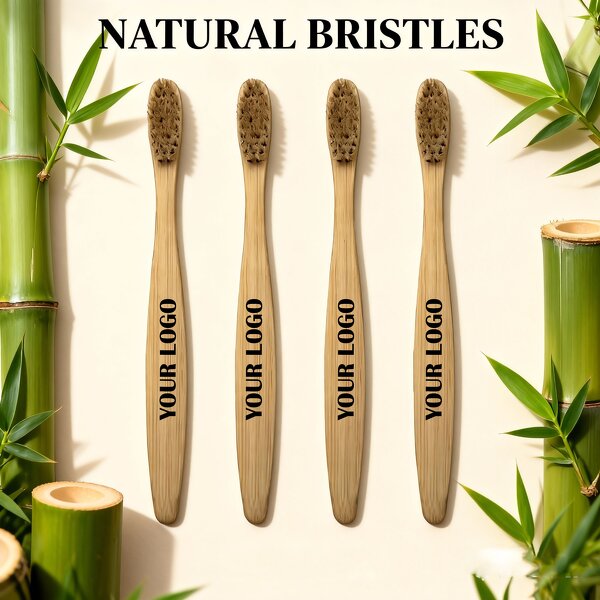 Toothbrush Manufacturer - Private Logo Wholesale Natural Boar Hair Bristle Vegan Deep Cleaning Soft Bristle Bamboo Toothbrush