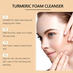 Facial Cleanser Manufacturer - Custom Private Label Women Simple Refreshing Turmeric Foaming Facial Wash Cleanser