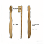 Toothbrush Manufacturer - Private Logo Wholesale Natural Boar Hair Bristle Vegan Deep Cleaning Soft Bristle Bamboo Toothbrush