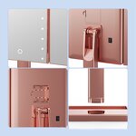 Makeup Mirror Manufacturer - High Quality Folding OEM LED Touch Screen Makeup Mirror Desktop Cosmetics Lighting Mirrors with Led