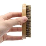 Beard Brush Manufacturer - Custom Logo Men's Eco-Friendly Travel-Friendly Boar Bristle Beard Brush Bamboo Wood Handle Brush