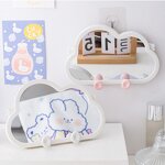 Makeup Mirror Manufacturer - Hot Selling Clouds Shape Girls` Desktop Mirror Private logo High Quality PVE Makeup Mirror Hanging Holes