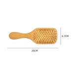 Hair Brush Manufacturer - Wholesale Natural Bamboo Wooden Portable Paddle Airbag Massage Comb with Wooden Handle