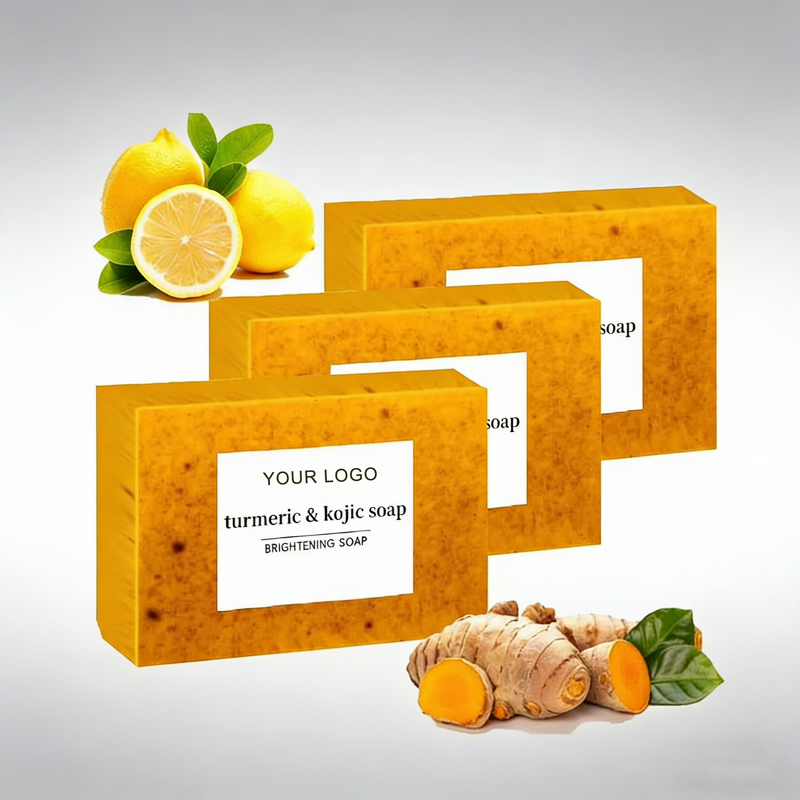 Bath Soap Manufacturer - Custom Private Label Organic Skin Care Whitening Cleansing Lemon Turmeric Kojic Acid Soap Bar