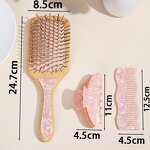 Hair Brush Set Manufacturer - Custom logo Acetate Bamboo Curly Hair Straightening Dryer Brush for Women