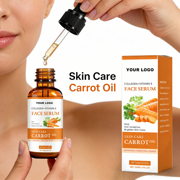 Face Serum Manufacturer - New Arrived Whitening Exfoliating Anti-Aging Facial Essential Oil Serum Carrot Seed Oil Skin Lightening