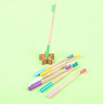 Toothbrush Manufacturer - Colorful Personal Care Disposable Travel Soft Natural Low Price Customized Logo Thick Handle Brush