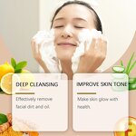 Facial Cleanser Manufacturer - Custom Private Label Women Simple Refreshing Turmeric Foaming Facial Wash Cleanser