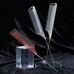 Hair Parting Comb Manufacturer - Salon Styling Metal Steel Pin Rat Tail Carbon Braiding Comb for Women