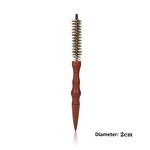 Hair Styling Comb Manufacturer - Private Label Factory Curly Hair Rolling Nylon Bristle Solid Wood Spiral Brush