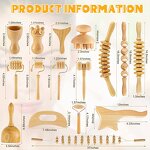 Massage Roller Manufacturer - Hot Selling Neck Back Shoulders Lift Body Sculpting Wooden Wood Therapy Roller Tools Kit