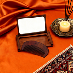 Makeup Mirror Manufacturer - Hot Selling Natural Bamboo Cute Compact Mirror Private logo Big Size Bear Compact Mirror for Girls