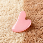 Facial Massager Set Manufacturer - Custom Logo Rose Pink Jade Roller Gua Sha Set Facial Massage Face Lift & Tightening