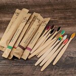 Bamboo Toothbrush Manufacturer - OEM Wholesale 100% Eco Friendly Biodegradable Color Brush Kids Adult Disposable Soft Bamboo Toothbrush