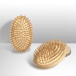 Hair Brush Manufacturer - Eco Friendly Natural Bamboo Small Air Bag Comb Round Wood Pins Anti Static Without Handle